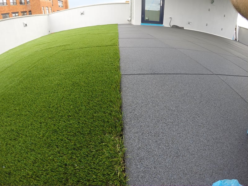 Rooftop Using Rubber Pavers with Our Turf-Top Tiles preview 8